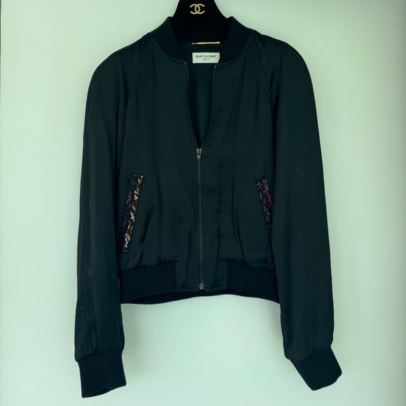 Saint Laurent Satin Jacket - Picture 1 of 7